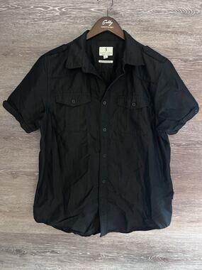 Scott James England Button Down Shirt Size Large Black
